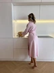 Жіночий велюровий халат COSY довгий Pink в подарунковій упаковці L-XL рожевий V010 - зображення 2