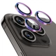 Захисне скло Epik Metal Classic на камеру (в упак.) на Apple iPhone 15 Pro (6.1") / 15 Pro Max (6.7") Бузковий / Rainbow - зображення 4