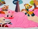 Детский розвивающий игровой коврик BABYSIT для малышей с мягкими бортиками дугами и игрушками для девочек Розовый - изображение 8