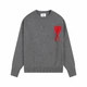 Свитер Ami Paris Ami de Coeur Sweater Red Размер S Серый - изображение 1