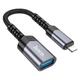 Адаптер Переходник HOCO iP male to USB female 2.0 converte OTG Lightning - USB 2.0 для телефона Серый - изображение 1