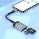Адаптер переходник Переходник HOCO 2-in-1 card reader iP UA25 OTG Lightning для телефона - SD/TF Серый - изображение 2