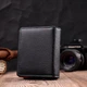 Вертикальный женский кошелек из натуральной кожи с монетницей ST Leather Черный (bg194fash36) - изображение 10