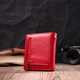 Кожаный женский кошелек ST Leather 9,5х10,3х1,5 см (acs0028384) Красный - изображение 7