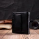 Вертикальний гаманець для жінок з натуральної шкіри з монетницею ST Leather Чорний (bg224fash51) - зображення 10