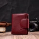 Женский вертикальный кошелек из натуральной кожи с монетницей ST Leather бордовый (bg224fash52) - изображение 9