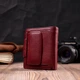 Женский вертикальный кошелек из натуральной кожи с монетницей ST Leather бордовый (bg224fash52) - изображение 10