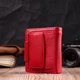 Жіночий вертикальний гаманець із натуральної шкіри ST Leather для карт з монетницею Червоний (bg224fash53) - зображення 10