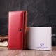 Большой женский кошелек из натуральной кожи ST Leather с магнитной застежкой и множеством карманов Разноцветный (bg225fash18) - изображение 11