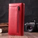 Стильний жіночий гаманець з натуральної шкіри ST Leather Червоний з магнітною застібкою для карт (bg225fash24) - зображення 10