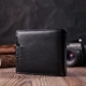 Чоловічий горизонтальний гаманець із натуральної шкіри ST Leather із монетницею Чорний (bg224fash55) - зображення 11