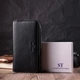 Мужской клатч из натуральной кожи ST Leather черный для карт с двумя отделениями (bg225fash31) - изображение 14