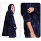 Плед толстовка Huggle Hoodie blue с капюшоном рукавами onesize - изображение 8