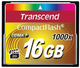 Карта пам'яті Transcend CompactFlash 16GB 1000x (TS16GCF1000) - зображення 1