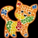 Стеклянная мозаика Mosaaro Котик 204х203 мм (MA7006) - изображение 3