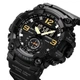 Часы наручные 1965BK SKMEI с подсветкой, BLACK-BLACK - изображение 2