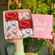 Подарочный набор женских прикольных носков Love you с принтом 6 пар 36-41 весна-лето-осень хлопковые повседневные разноцветные - изображение 7