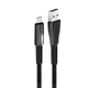 Кабель ColorWay USB - USB Type-C (M/M), Zinc Alloy + Led, 2.4 А, 1 м, Black (CW-CBUC035-BK) - изображение 2