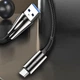Кабель ColorWay USB - USB Type-C (M/M), Zinc Alloy + Led, 2.4 А, 1 м, Black (CW-CBUC035-BK) - изображение 7