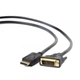 Кабель Cablexpert DisplayPort - DVI (М/М), 1.8 м, чорний (CC-DPM-DVIM-6) - изображение 1
