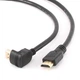 Кабель Cablexpert HDMI - HDMI V 1.4 (M/M), вилка/кутова вилка, 4.5 м, чорний (CC-HDMI490-15) пакет - зображення 1
