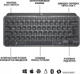 Клавіатура бездротова Logitech MX Keys Mini Wireless Illuminated Graphite (920-010498) - изображение 5