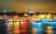 Флизелиновые 3д фотообои для зала 254x184 см Разноцветные огни города Стамбул ночью (3467V4)+клей - изображение 2