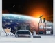 Красиві флізелінові 3д шпалери зоряного неба 312x219 см Вид на землю з космосу (11793VEXXL) +клей - зображення 7