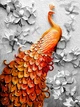 Флизелиновые фото обои животные 184 x 254 см Птицы - Золотой павлин (13593V4A)+клей - изображение 2