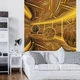 Флизелиновые фотообои 3д круги Геометрический туннель 206x275 см Желтый коридор с шарами (10081VEA)+клей - изображение 7
