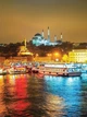 Флизелиновые 3д фотообои в коридор 184x254 см Разноцветные огни города Стамбул ночью (3467V4A)+клей - изображение 2