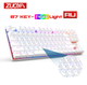 Клавіатура ігрова Механічна Дротова ZUOYA X51 87 з RGB-підсвічуванням Anti Ghosting (Red Switch) Біла - зображення 4