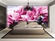 Флизелиновые 3D фотообои фото 254x184 см Розовые орхидеи на камнях СПА (1337V4)+клей - изображение 4