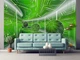 Абстракция флизелиновые фотообои на стену Зеленый коридор с шарами 3D Геометрический Туннель (10077V)+клей - изображение 7