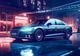 Флизелиновые фотообои ночь 3д 254x184 см Городской неоновый автомобиль Ауди (14645V4)+клей - изображение 2