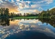 Деревья флизелиновые фотообои 3D Природа Ландшафт Озеро Лес (12011V)+клей - изображение 2