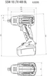 Акумуляторний безщітковий ударний гайковерт Metabo SSW 18 LTX 400 BL 18 В 2x4 Ah Li-Power + Зарядний пристрій ASC 55 + metaBOX 145 (602205500) - зображення 6