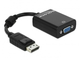 Adapter Delock DisplayPort - VGA 0.125 m Black (4043619618484) - obraz 1