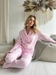 Жіноча Муслінова піжама рожеві Серця COSY штани+сорочка S рожева M106P - зображення 7