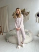Женская муслиновая пижама Вишенки COSY брюки+рубашка S белая M240P - изображение 6