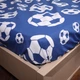 Простынь на резинке детская Бязь Football Blue Синий 80*160 высота 10 см - изображение 2