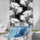 Флизелиновые фотообои 206x275 см Черно-белый цветочный узор (10030VEA)+клей - изображение 6
