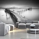 Флизелиновые фотообои на стену Природа Пейзаж Мост 254x184 см 3D Черно-белый причал на озере (12638V4)+клей - изображение 1