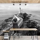 Флизелиновые фотообои 3D Пейзаж Природа Море Черно-белый маяк (12660V)+клей - изображение 9