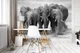 Флизелиновые фото обои 254x184 см Слоны (11578V4)+клей - изображение 5
