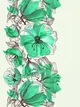 Флизелиновые фото обои абстракция цветы 206x275 см Бирюза Орнаменты (11919VEA)+клей - изображение 2