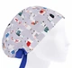 Медицинская шапочка женская HeadwearUniverse универсальная принт Ламы на сером - изображение 1