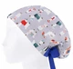 Медицинская шапочка женская HeadwearUniverse универсальная принт Ламы на сером - изображение 3