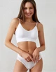 Комплект женского белья в рубчик топ бюстгальтер трусики Honey Fashion Accessories S/M молочный (2-165) - изображение 1