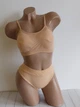 Комплект нижнего белья топ бюстгальтер трусики Honey Fashion Accessories One Size S/М бежевый (2-187) - изображение 2